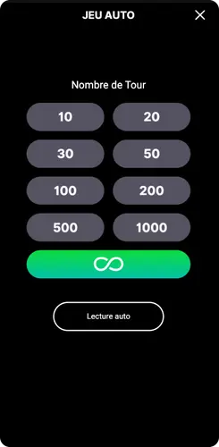 Menu du jeu automatique 3 Coins